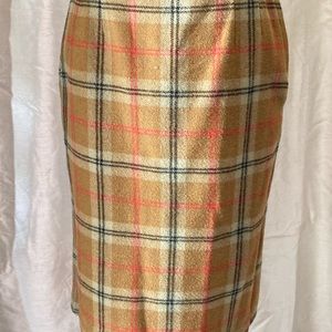 Vintage, Union label, plaid wool skirt-xs